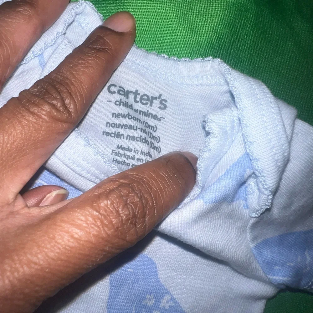 Carter's Blue and Gray Bodysuits Set size Newborn